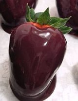 frutilla con chocolate